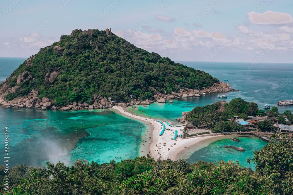 Koh Nang Yuan is scenic seascape viewpoint in Thailand