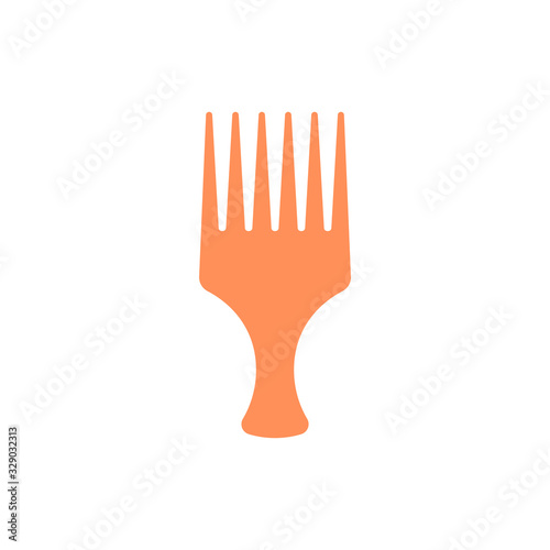 Afro Comb Vector Flat Icon  style illustration.