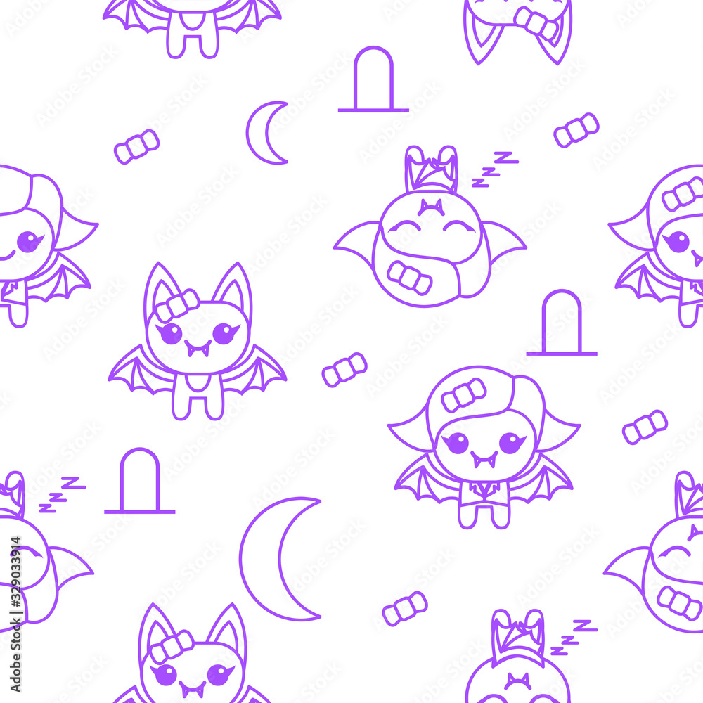 cute pink bat seamless pattern design cute pink bat seamless pattern design