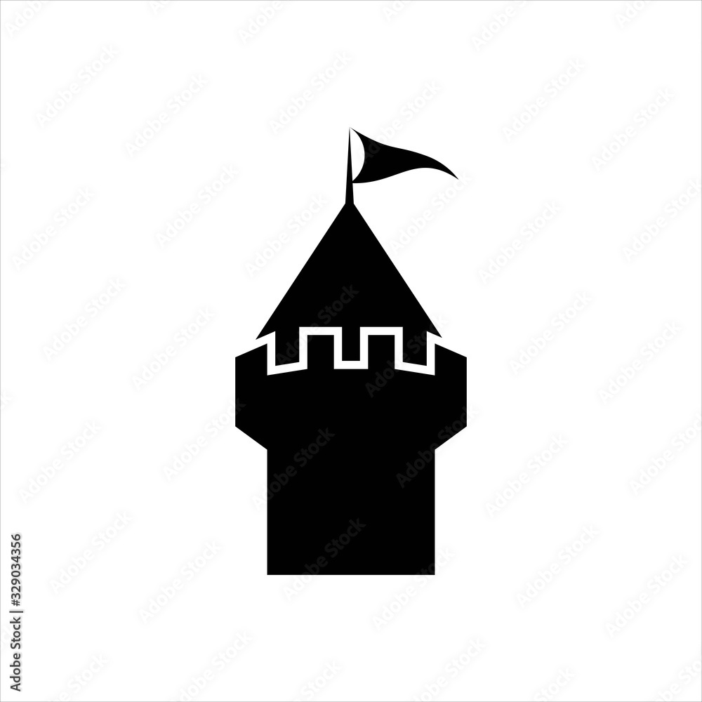 castle vector logo graphic modern abstract