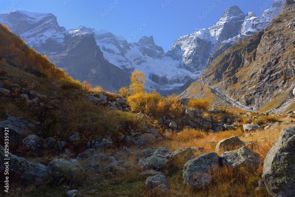 Morning in mountains