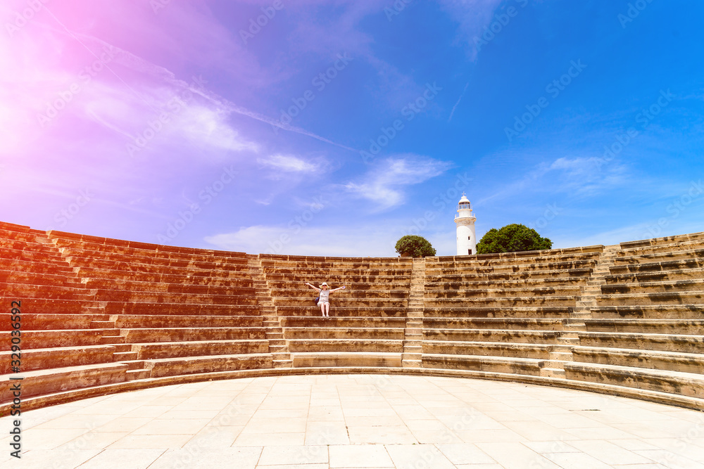 Εκτύπωση καμβά ancient amphitheater of the ancient Greeks in cyprus