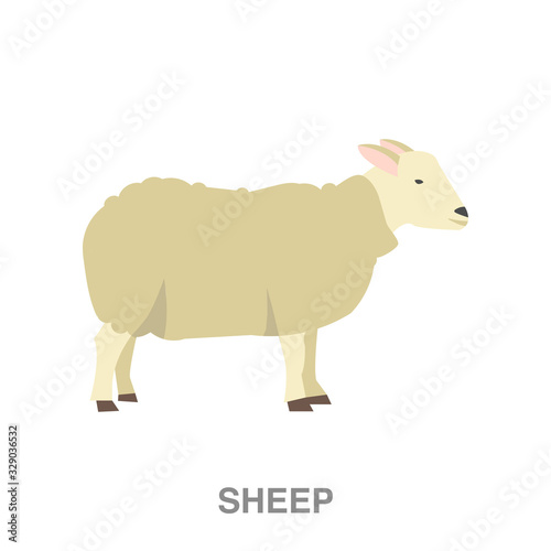 sheep flat icon on white transparent background. You can be used black ant icon for several purposes. 