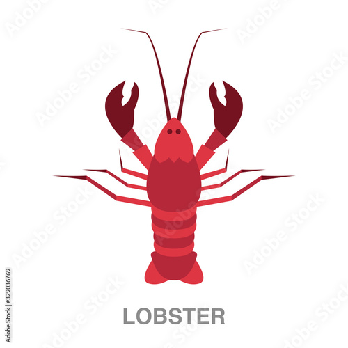 lobster flat icon on white transparent background. You can be used black ant icon for several purposes.	