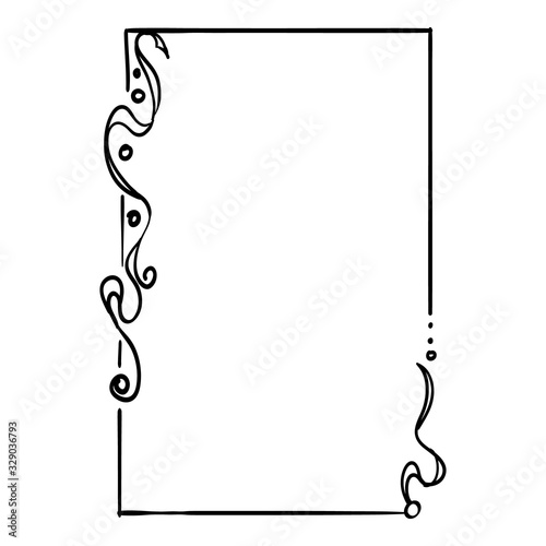 Decorative vintage hand drawn frames - vector illustration