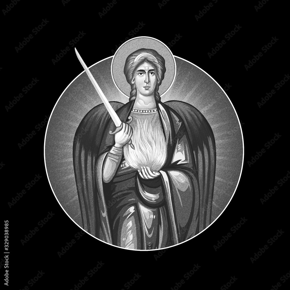 Archangel Uriel. The regent of the sun, flame of God and the Patron