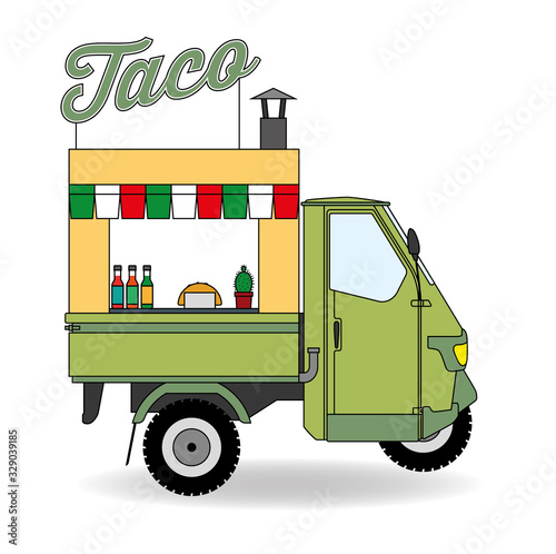 Mexikanischer Taco-Truck farbig