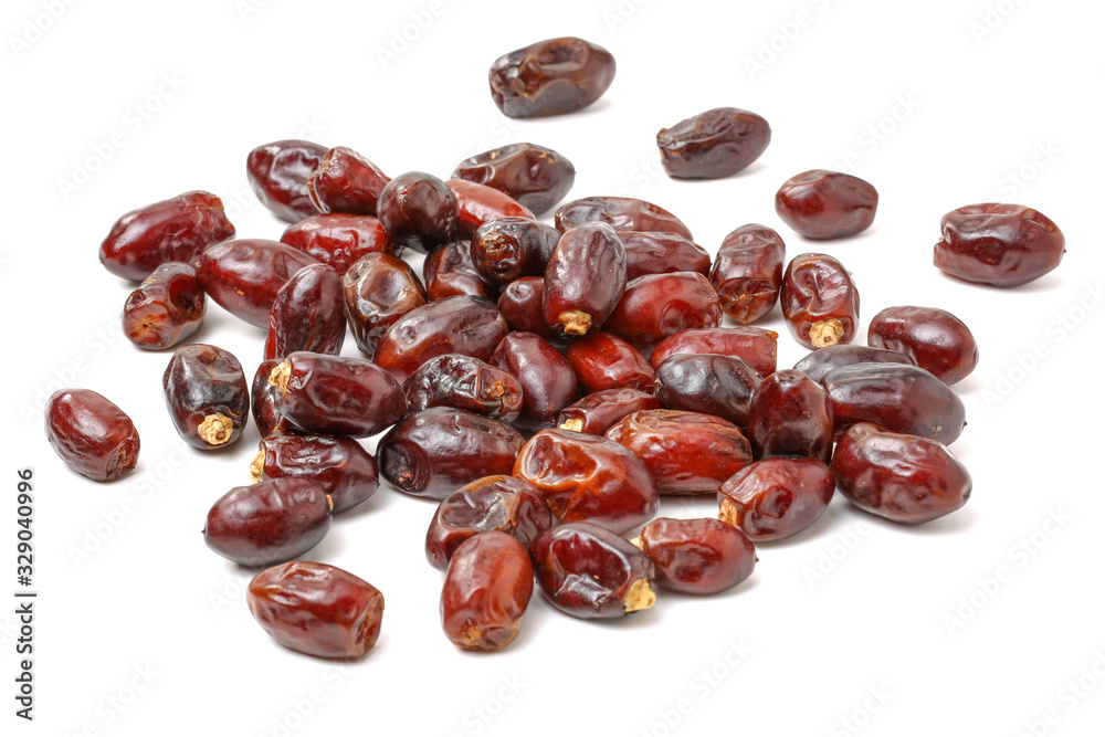Dates on white background Dates on white background