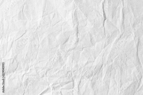 White crumpled background paper texture