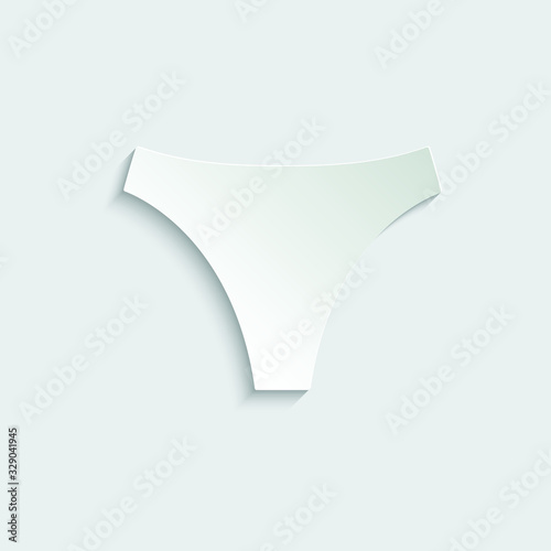 paper women's panties icon. underwear icon. bikini 