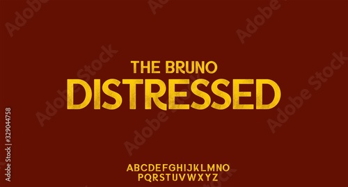 the bruno fun outdoor font with distressed grunge texture