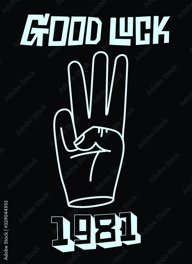 Obraz premium good luck hand finger vector