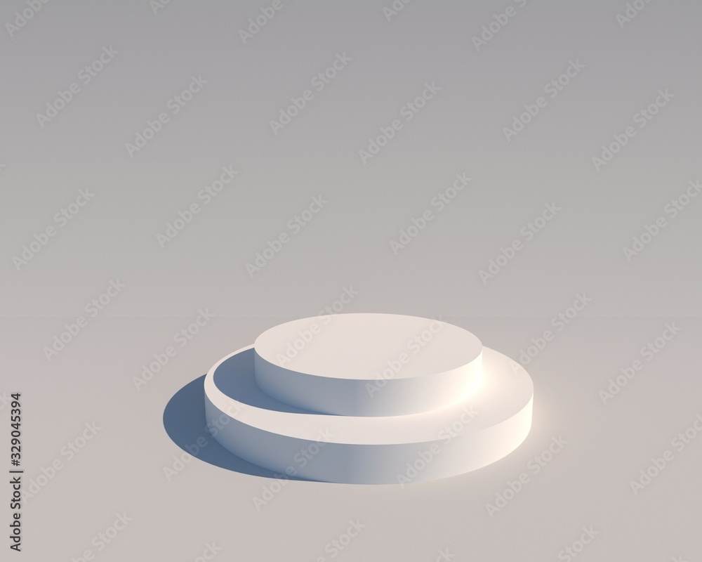3d gray black cylinder podium minimal studio background. Abstract 3d geometric shape object illustration render Black and white. For business product presentation. Exhibition of fashion, perfume, cosm