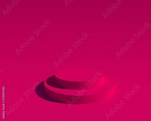 3d gray black cylinder podium minimal studio background. Abstract 3d geometric shape object illustration render red. For business product presentation. Exhibition of fashion, perfume, cosmetics.