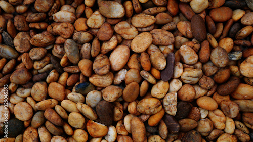 brown pebble beach stone background