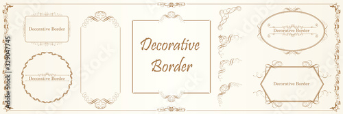 ヨーロッパ調のオーナメント・飾り罫・飾り囲み・背景テンプレート素材セット｜ビンテージ・レトロ｜Decorative border