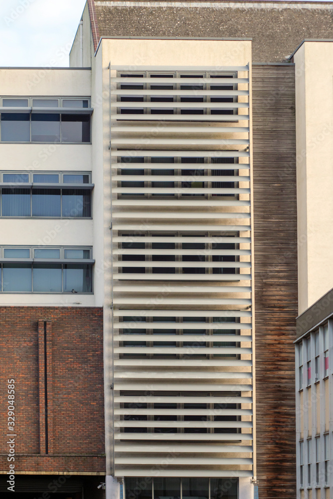 retro office building view in england uk