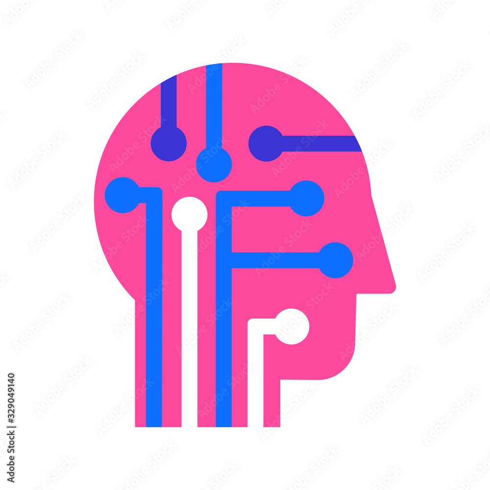 Intelligence, learning and innovation flat vector icon Intelligence, learning and innovation flat vector icon