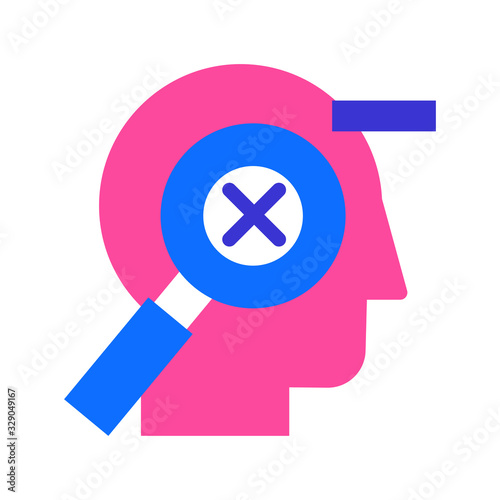 Mistakes correction flat vector pictogram on white background