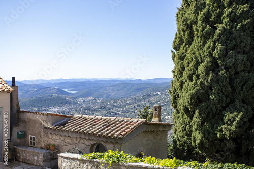 View from the medieval village of Cabris in the Alpes Maritimes, on the French riviera. photo