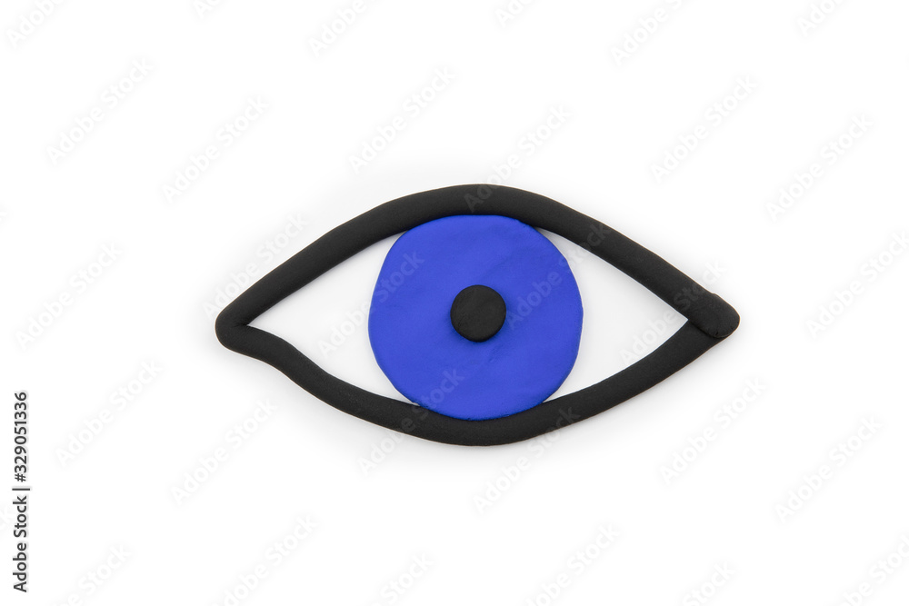 Eye on white background. Eyes health and care concept. Flat lay mockup. Ophthalmic background. Eye on white background. Eyes health and care concept. Flat lay mockup. Ophthalmic background.