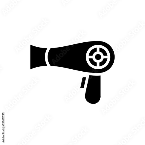 Hair Dryer Vector Glyph Icon  style illustration.