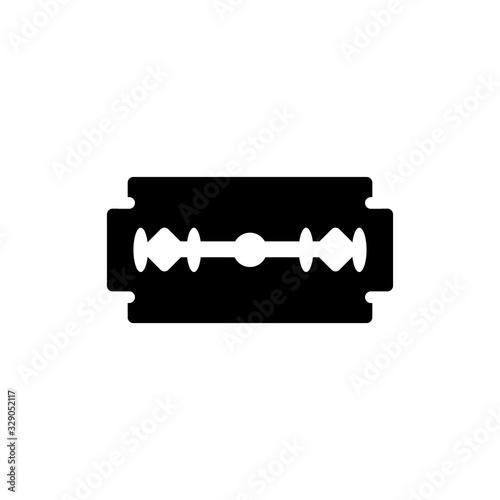 Razor Blade Vector Glyph Icon  style illustration.