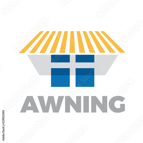 Awning logo design. Vector template