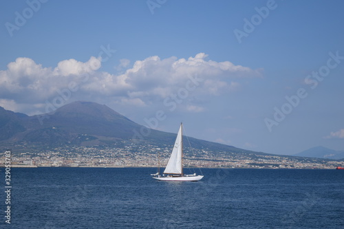 Beautiful sea in Naples bay Italy Europe