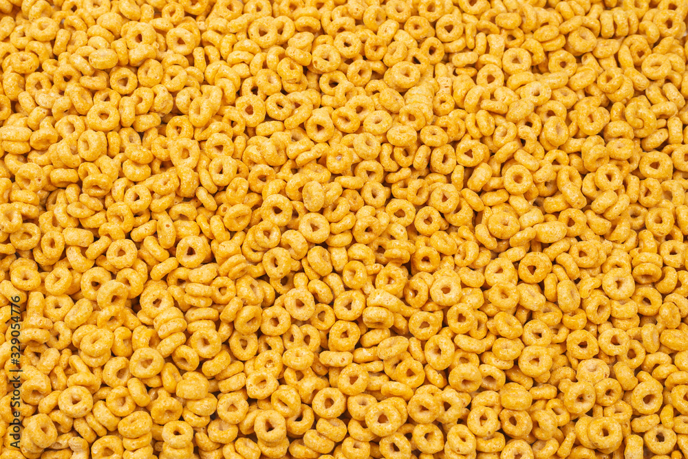 Corn-flakes background and texture. Top view. Corn-flakes background and texture. Top view.
