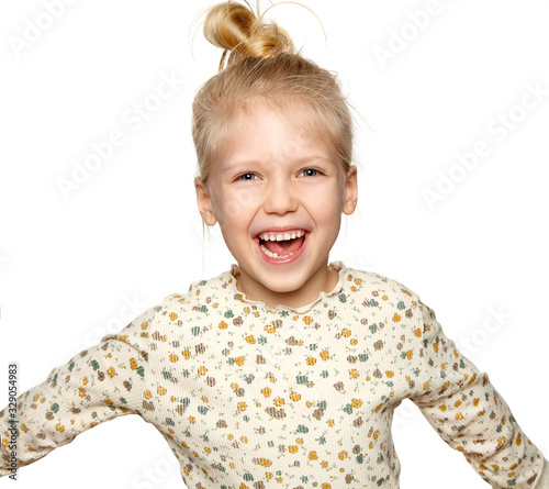 Laughing beautiful girl portrait