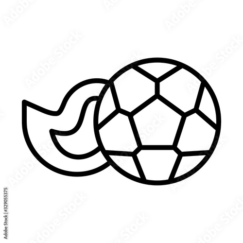 Fire, football icon. Simple line, outline vector elements of soccer for ui and ux, website or mobile application