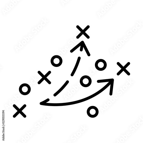 Strategy, football icon. Simple line, outline vector elements of soccer for ui and ux, website or mobile application