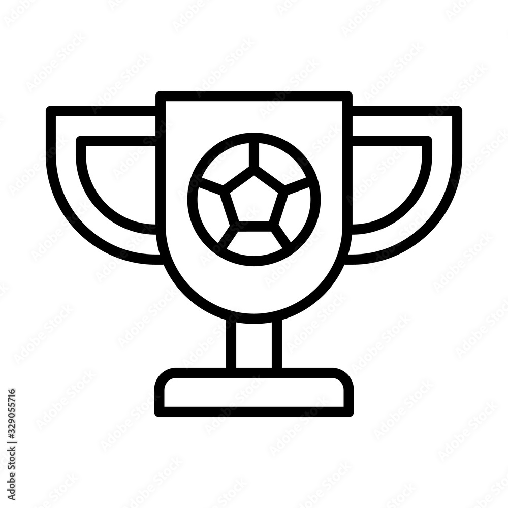 Trophy, football icon. Simple line, outline vector elements of soccer for ui and ux, website or mobile application