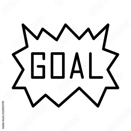 Goal, football icon. Simple line, outline vector elements of soccer for ui and ux, website or mobile application