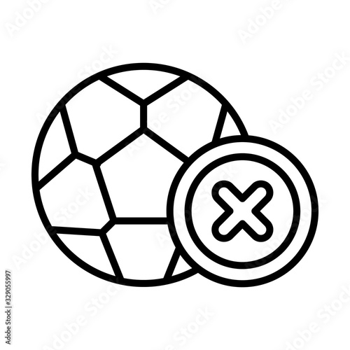 Missed penalty, football icon. Simple line, outline vector elements of soccer for ui and ux, website or mobile application
