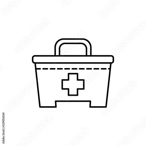 First aid kit, safety icon. Simple line, outline vector elements of safety at work for ui and ux, website or mobile application