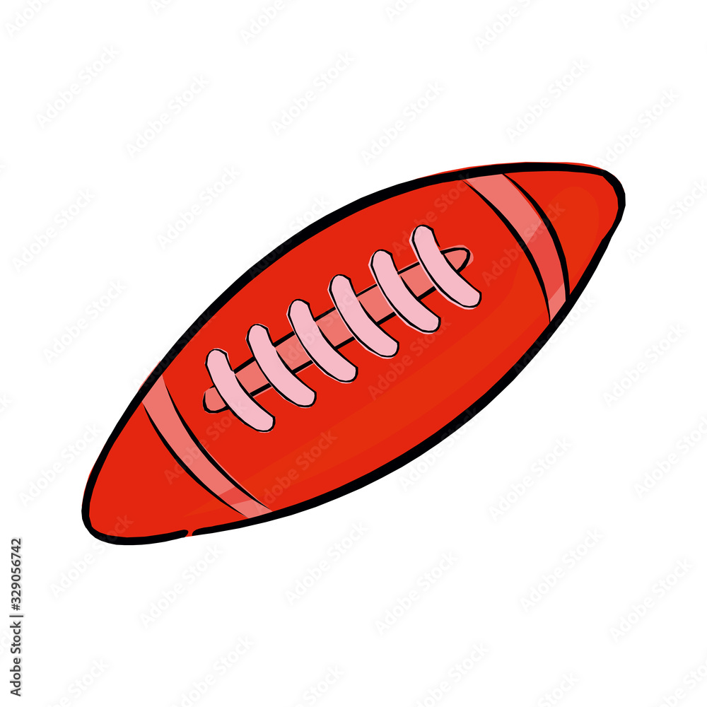 American Football ball isolated on a white background. Realistic Vector Illustration. Rugby sport. EPS10 American Football ball isolated on a white background. Realistic Vector Illustration. Rugby sport. EPS10