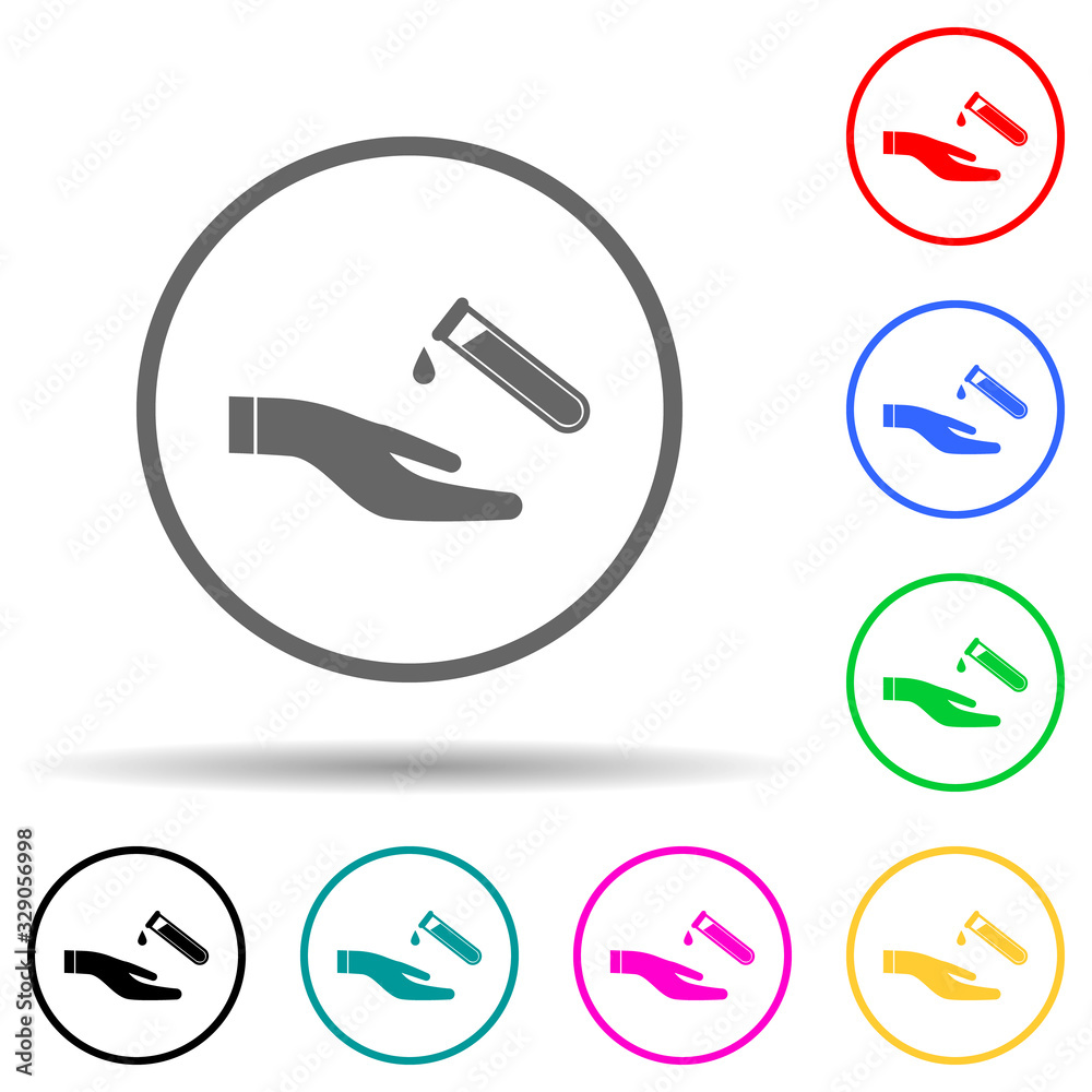 sign dangerously chemical elements multi color style icon. Simple glyph, flat vector of warning signs icons for ui and ux, website or mobile application sign dangerously chemical elements multi color style icon. Simple glyph, flat vector of warning signs icons for ui and ux, website or mobile application