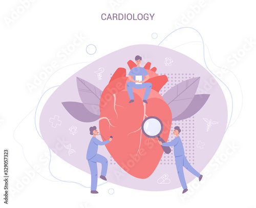 Heart checkup banner concept. Idea of health care and disease