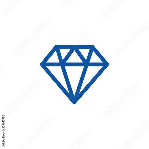 diamond icon, jewelry symbol icon vector