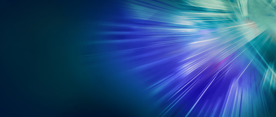 Panoramic high speed technology concept, light abstract background