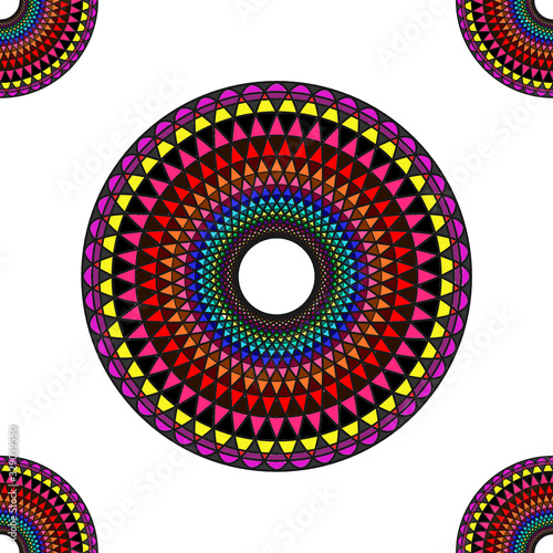 abstract background with colorful geometric circle. seamless pattern.