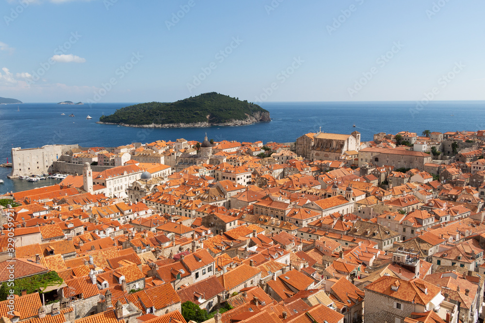 Dubrovnik vue aerienne toit