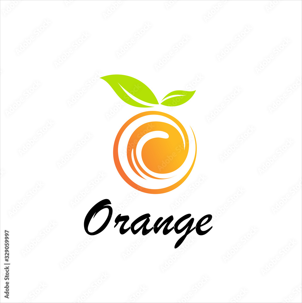 Orange logo design Vector icon illustration design Orange logo design Vector icon illustration design