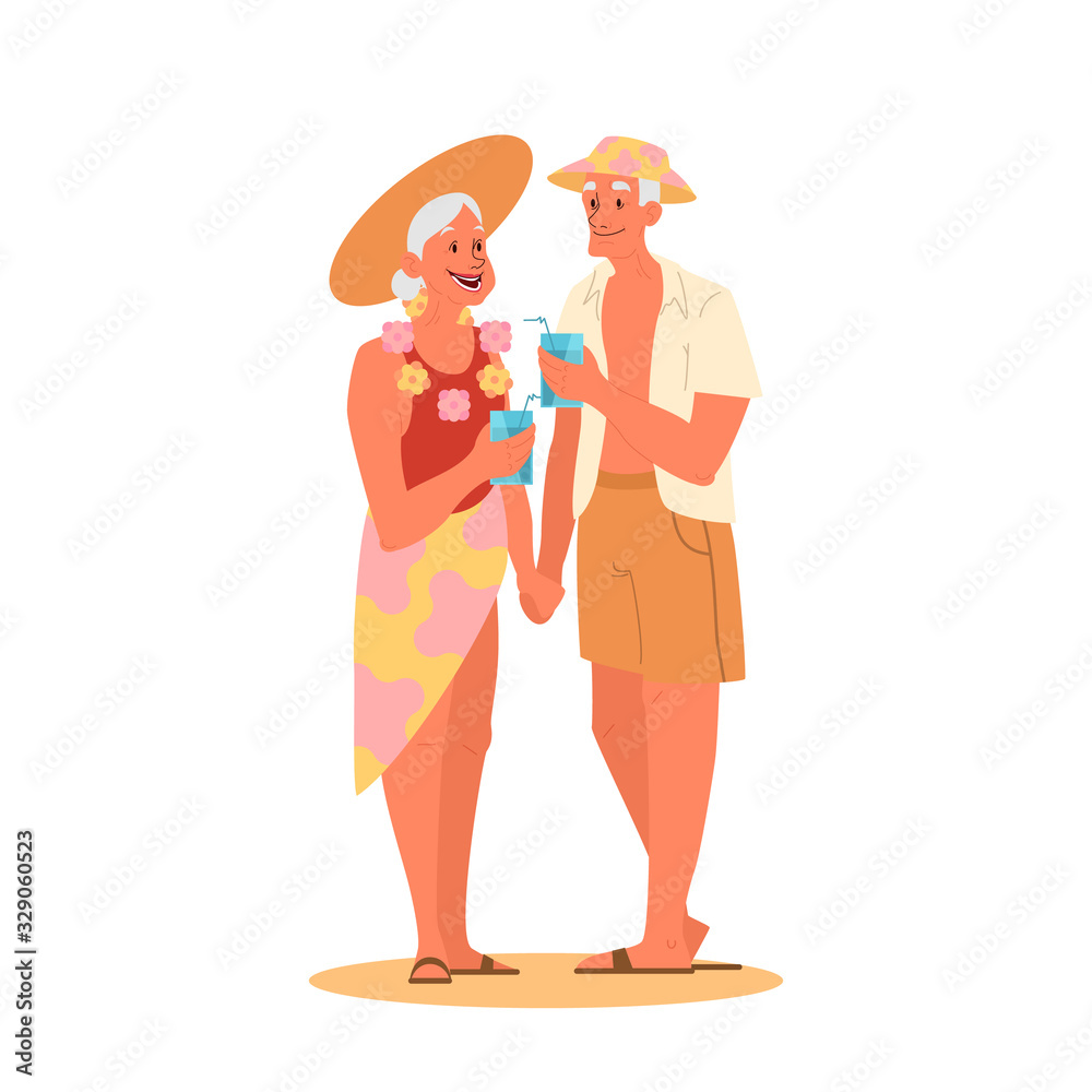 Happy and active seniors spending time on the beach together Happy and active seniors spending time on the beach together