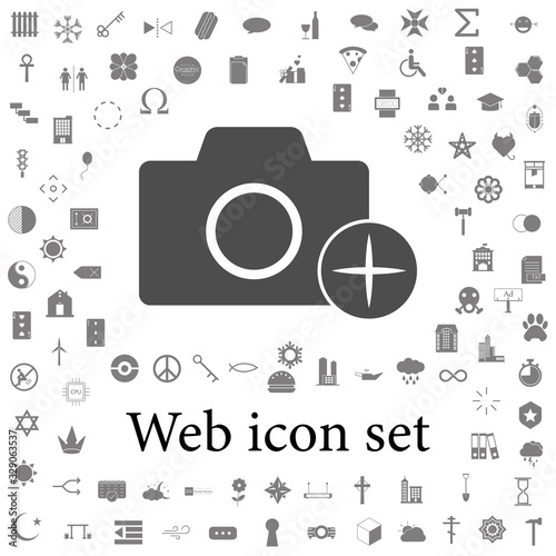 camera with an appendage icon. web icons universal set for web and mobile