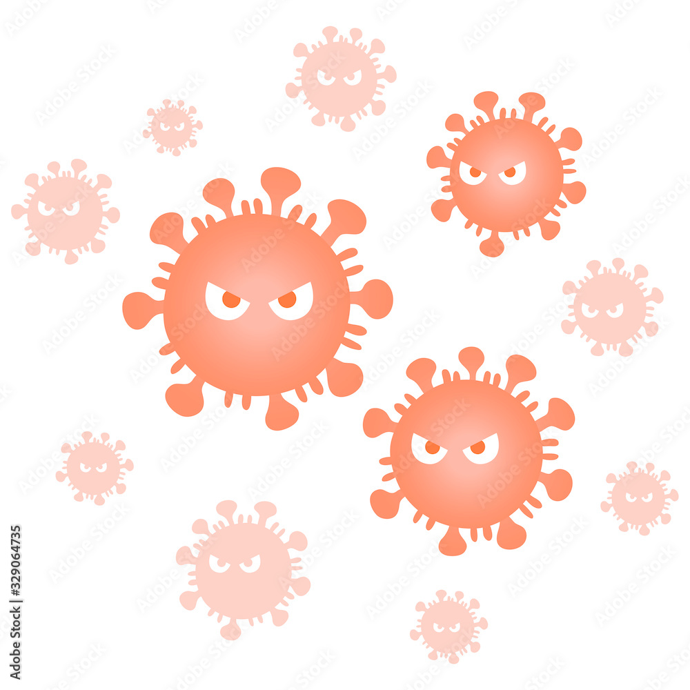 Virus_顔_orange Virus_顔_orange