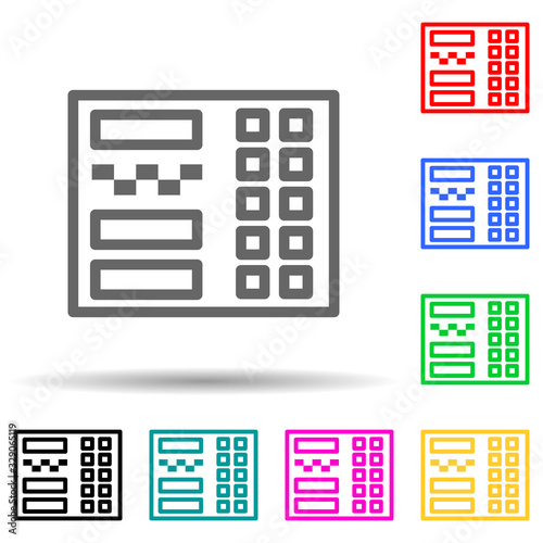 payment apparatus multi color style icon. Simple thin line, outline vector of web icons for ui and ux, website or mobile application