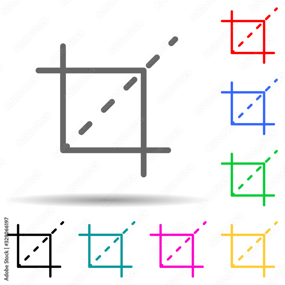 selection mark multi color style icon. Simple thin line, outline vector of web icons for ui and ux, website or mobile application selection mark multi color style icon. Simple thin line, outline vector of web icons for ui and ux, website or mobile application